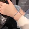 Fritillary spirit snake bracelet flash diamond texture bracelet big name gemstone light luxury opening silver