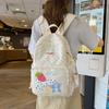 Schoolbag Polka Dot Strawberry Lace Backpack Student Party Soft Girl Sweet Healing Class Travel Shop Versatile School Bag