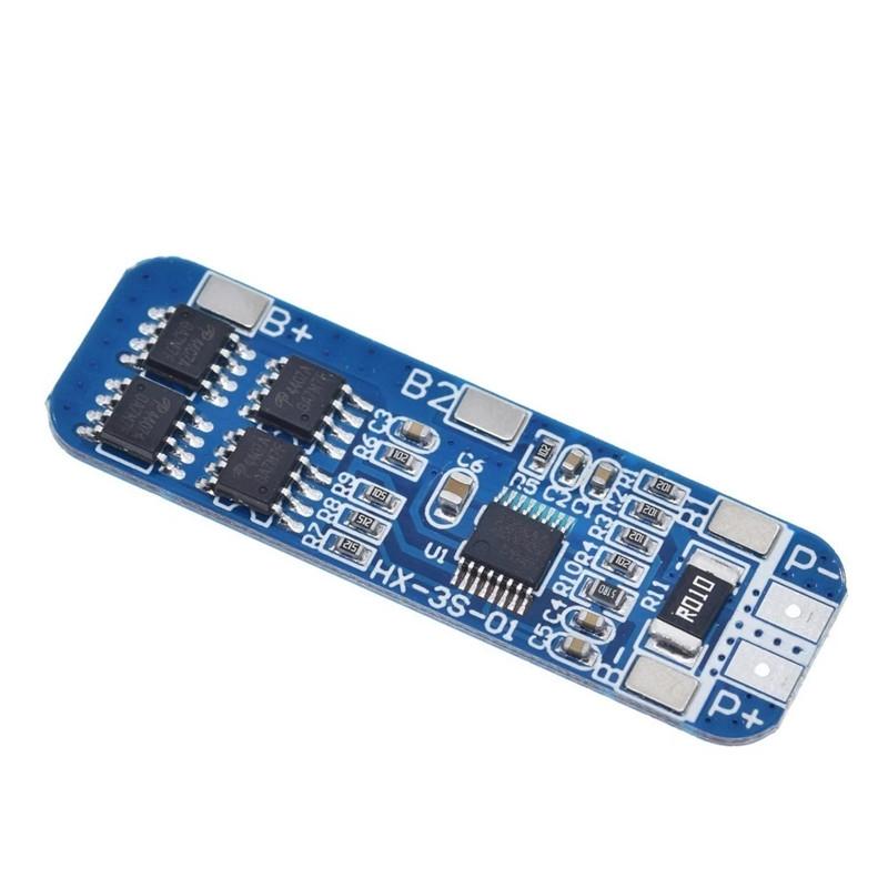 3S 10A BMS Protection Board 11.1V 12.6V Li-ion Lithium Battery Charger Module 12V 18650 Battery Circuit Board with Overcharge Overdischarge Protection