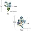 Elegant Blue Flowers Brooches For Women Unisex 2-Design Enamel Floral Plants Party Office Brooch Pins Gifts