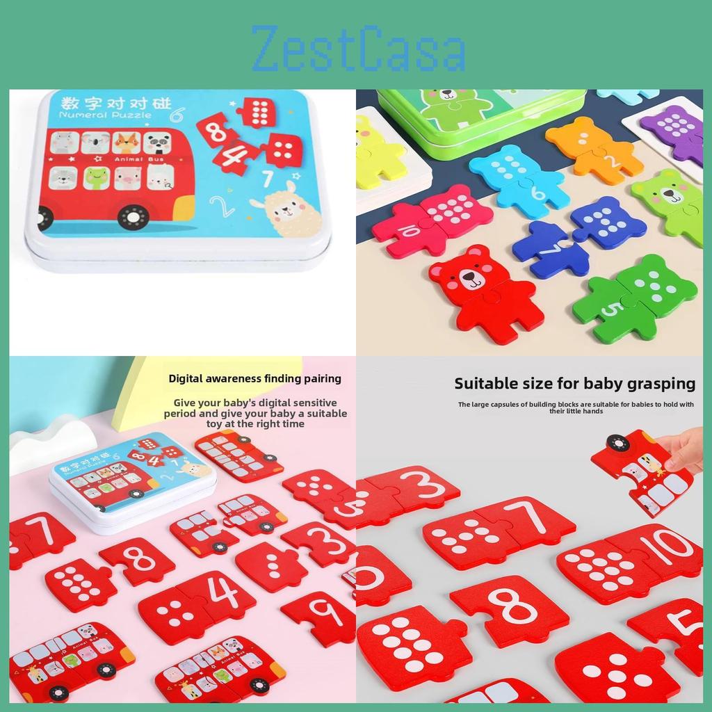 Learning Puzzle Wooden With Number Matching For Early Education Skill Building