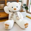 New Scarf Teddy Bear Plush Toy Big Bear Doll Doll Bed Companion Comforting Dolls Send Girls Birthday Gifts