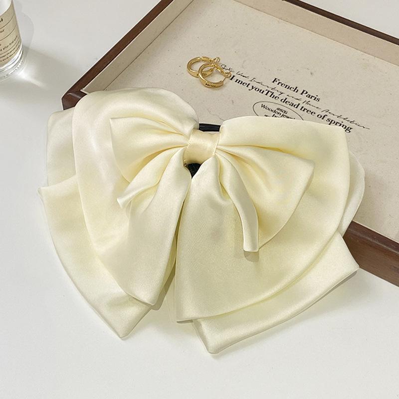 1pcs Women s Black Hair Clip French Temperament Bow Ponytail Clip Hair Accessories