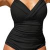Neuer Mesh Sexy Einfarbiger Schlankmachender Bikini Lagerware Großhandel