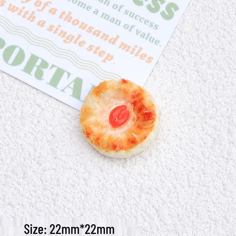 Creative Cartoon Bread Food-Inspired Resin Charms & Hair Clips