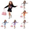 Girls' Long Sleeve Neck Top and Skirt 2 Piece Casual Outfit Set for Everyday Wear
