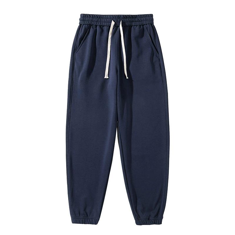 Cotton Twill Baggy Casual Jogger Pants Men Anti-wrinkle Work Wear Trousers Outdoor Sport Sweatpants Breathable Knitted