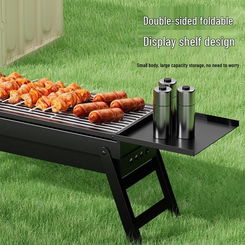OEING Portable Outdoor BBQ Grill with Pull-Out Carbon Tray