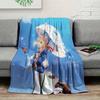 Violet Evergarden Anime Flannel Throw Blanket, Soft Blanket for Sofa Bed, Anime Girl Print Home Decoration
