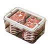 Food Storage Box Snack Box Container with Lid Large Capacity BPA Free Transparent Design Easy to Clean Divided Serving Tray
