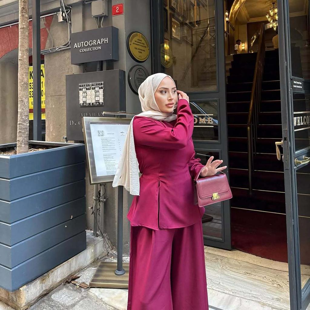 2025 Cross-border European and American Women's Wear, Amazon Crew Neck Long Sleeve Casual Top, Loose Wide-Leg Long Pants Set