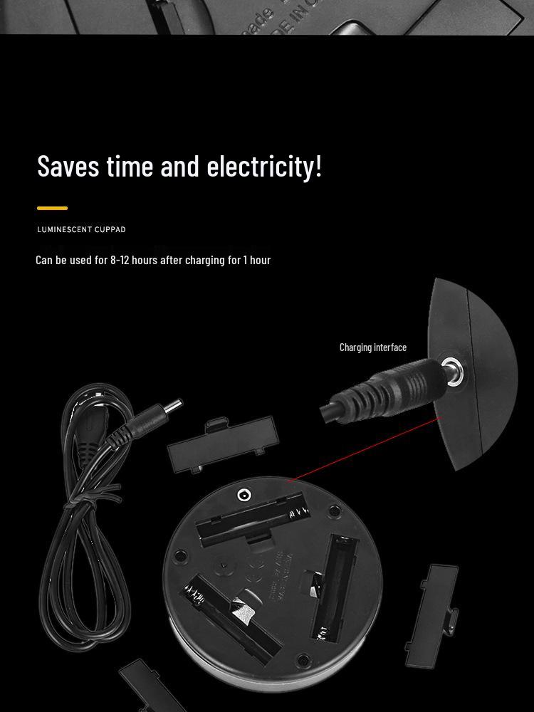 Wine Glass Cocktail Glow Coaster – Illuminated Base for Bar and Bartending