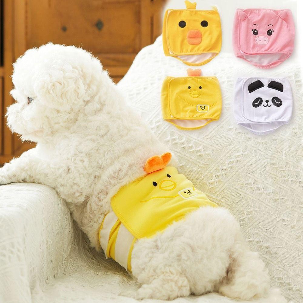 Soft Dogs Panties Shorts Cartoon Pet Courtesy Belt Cute Dog Physiological Belt  for Dogs