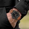 Men's Minimalist Fashion Watch Circular Dial Calendar Men's and Women's Casual Quartz Watch Clock Gift