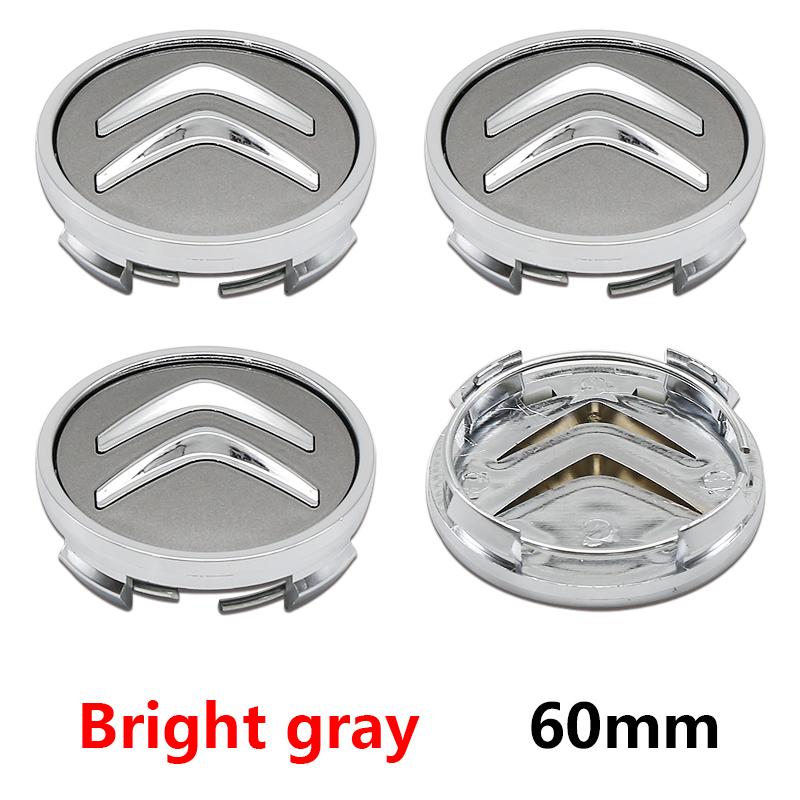 4Pcs 56/60MM Car Wheel Center Hub Caps Stickers Cover For Citroen C1 C2 C3 VTS C4 Saxo C4L C5 C6 C8 Xsara Picasso Berlingo DS