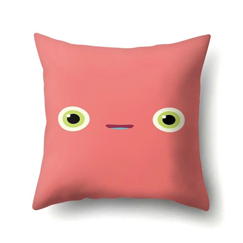 Cute Little Fresh Monster Expression Pattern Printed Fasa de Perna Canapea Scaun