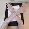 Sun Protection Lace Ice Silk Sleeves UV Insulation Cycling Gloves Elastic Sunscreen Sleeve  Women