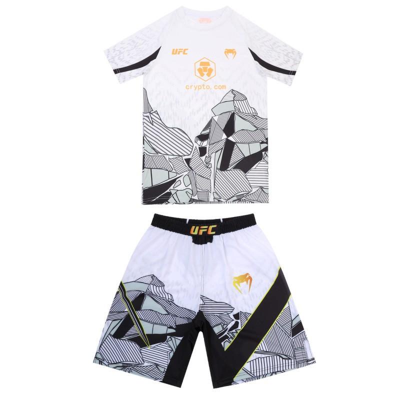 MMA Boxing Shorts Set Men Women - Stretchable Athletic Training Gear Muay Thai Kickboxing Wrestling Fitness