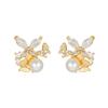 1pair Trendy Crystal Accented Ear Clip For FreeClip 1/2 Headphones Securely Fit Clip On Charm Stylish Pearls Decors