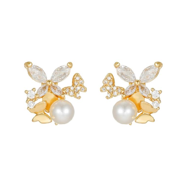 1pair Trendy Crystal Accented Ear Clip For FreeClip 1/2 Headphones Securely Fit Clip On Charm Stylish Pearls Decors