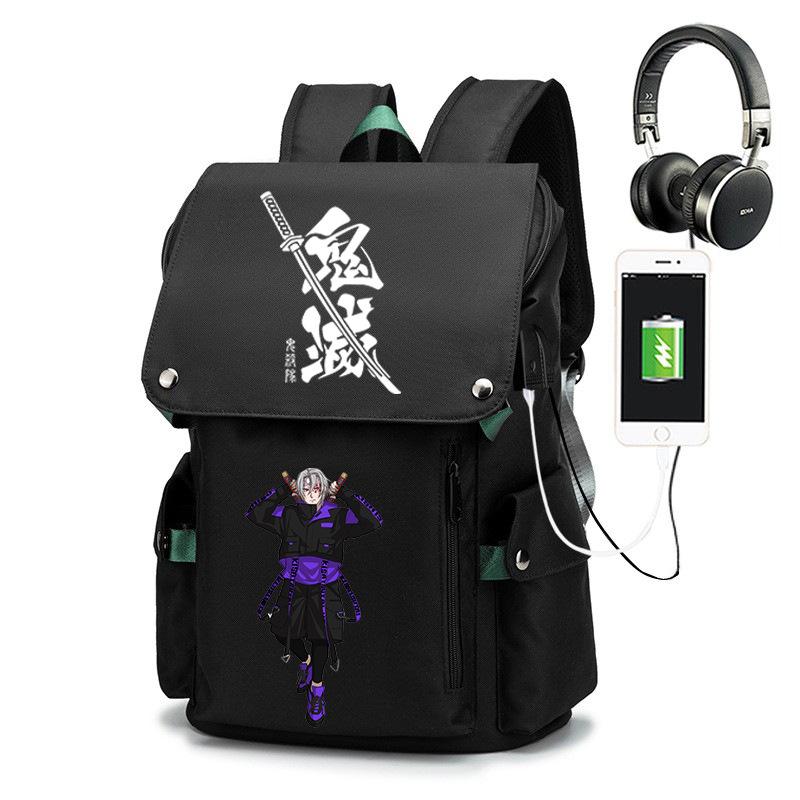 Japan Cartoon Comics Demon Slayer Collaboration Anime Student Large-capacity Printed Backpack 7543