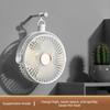 4 in 1 Clip Fan 5 Speeds 3 Night Lights 720° Rotation USB Rechargeable Brushless Motor Ultra Quiet for Home Office Dorm Camping