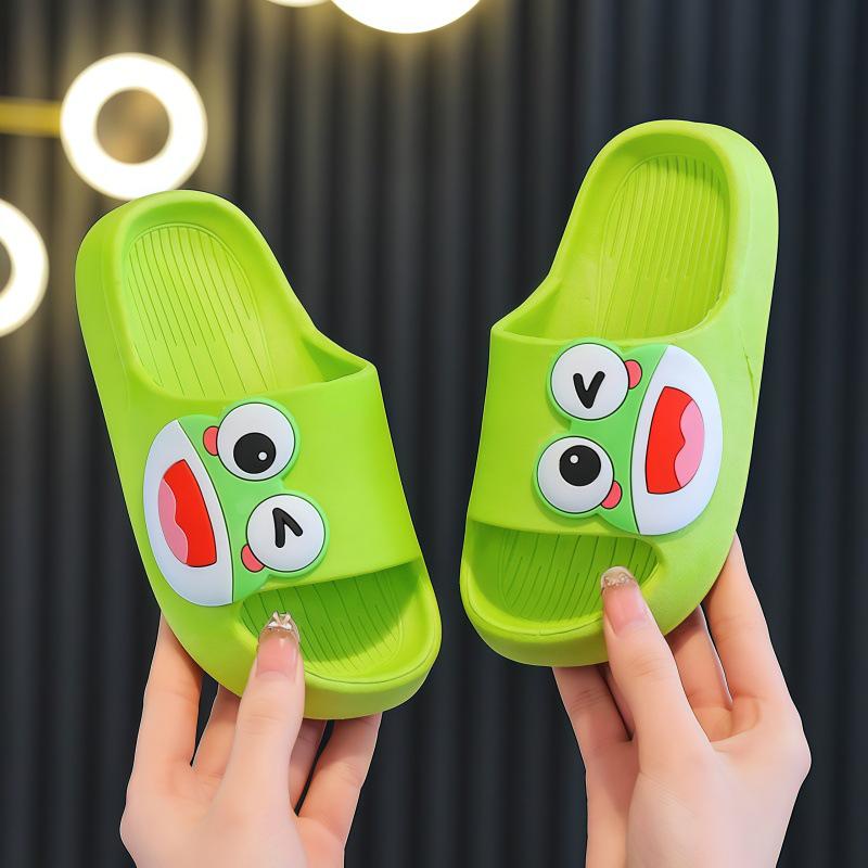 Boys' Cartoon Non-Slip Summer Slippers - Soft, Thick Sole for Indoor/Outdoor Use