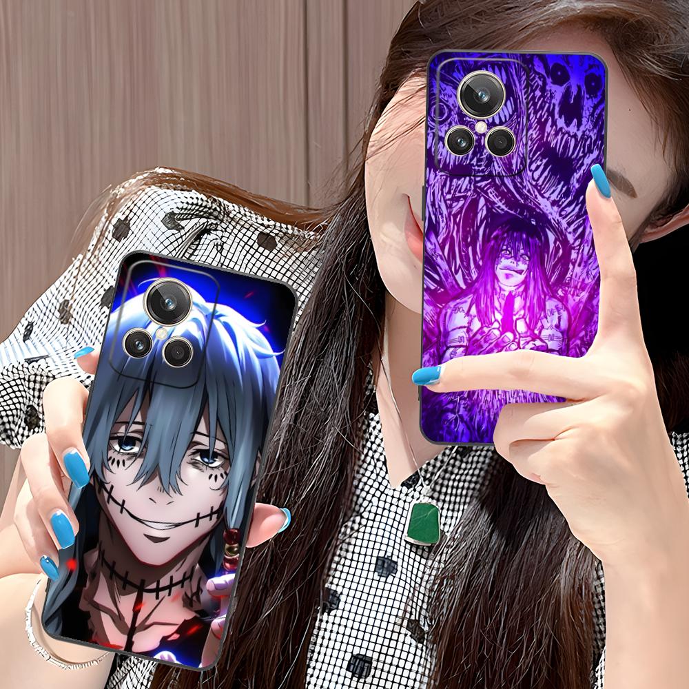 JJK Mahito Phone Case for Realme GT 8 Neo Pro C75 73 71 C67 65 C55 53 C35 31 C20 15 Soft TPU Shockproof Cover