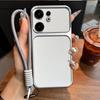 Luxury Big Window Phone Case with Lanyard for OPPO Reno13 F 4G/5G Premium Textured Casing