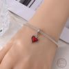 100% Copper Red Heart Shiny Zirconia Beads 3Mm Diy Holiday Exquisite Jewelry Gift Making