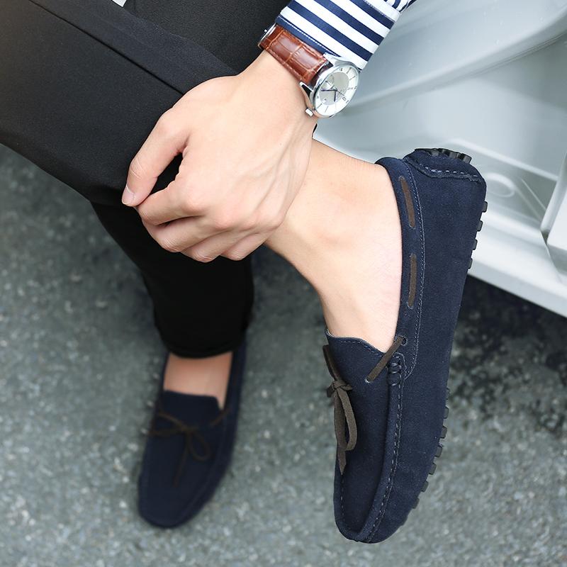 Fashion 2025New Hot Selling Men Casual Leather Loafers Fashion Elegant Business Genuine Leather Shoes Outdoor Anti Slip Walking Shoes