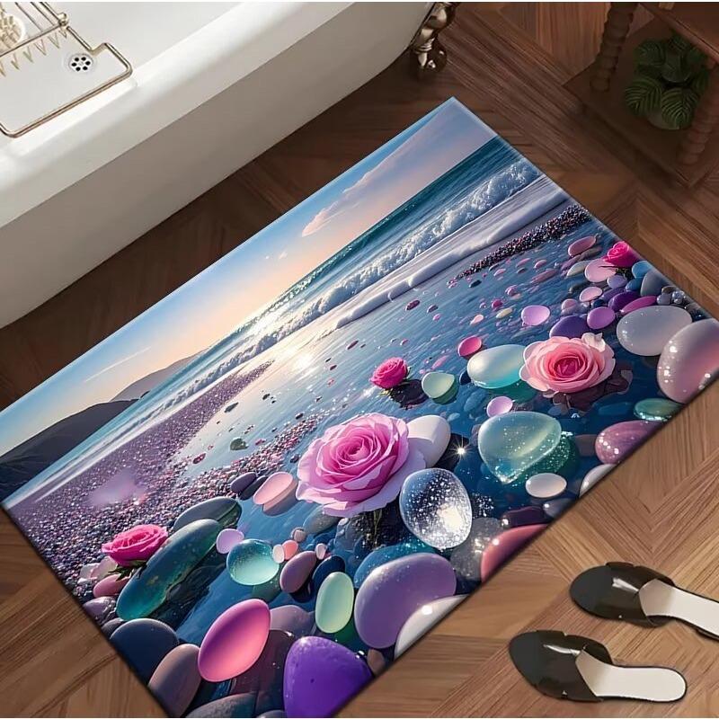 

3D Carpet Entrance Floor Mat Non Slip Mat Household Bathroom Toilet Door Non Slip Mat 40*60cm