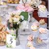 10/20pcs Place Card Holder Acrylic Table Sign Holder Table Number Holders Name Card Stands for Photo Menu Display Clear