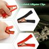 4Pcs 100A Insulated Alligator Clips Electrical Heavy Duty Alligator Clamps, Battery Replacement Cable Metal Spring Loaded Jumper Clips for Car Auto
