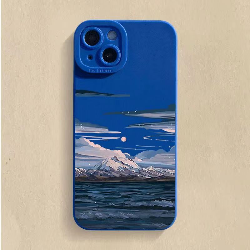Für iPhone 14 15 Plus Hülle Für iPhone 13 14 15 Pro Max 12 13 Mini XR XS X 7 8 Plus Sonnenuntergangslandschaft Silikon Stoßfest Weiche Hülle