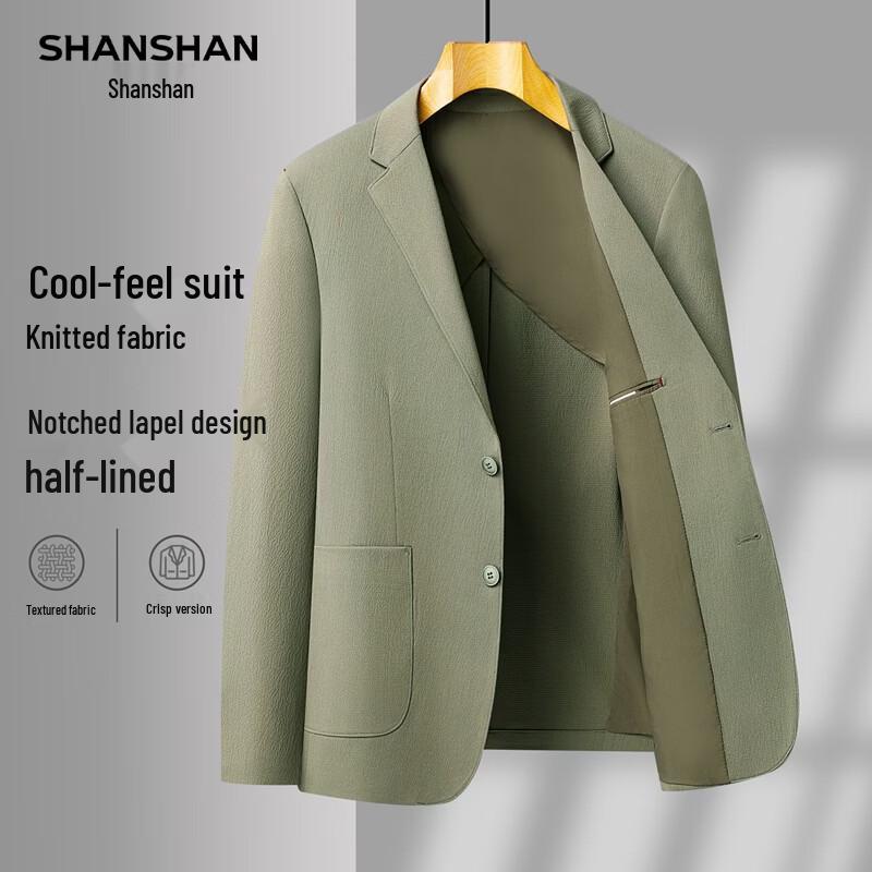 SHANSHAN Men s Spring 2026 Lightweight Cool-Feel Suit Jacket 2XL/185