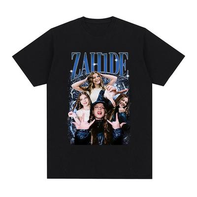 Zahide Merch Graphic Print Tshirt Unisex Fashion Hip Hop T Shirts Cotton Casual Oversized Short Sleeve Tshirts Streetwear