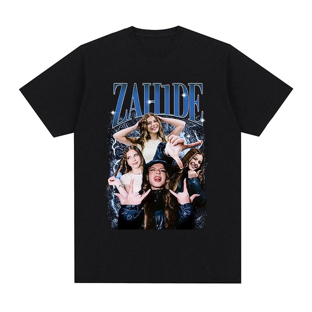 

Zahide Merch Graphic Print Tshirt Unisex Fashion Hip Hop T Shirts Cotton Casual Oversized Short Sleeve Tshirts Streetwear S