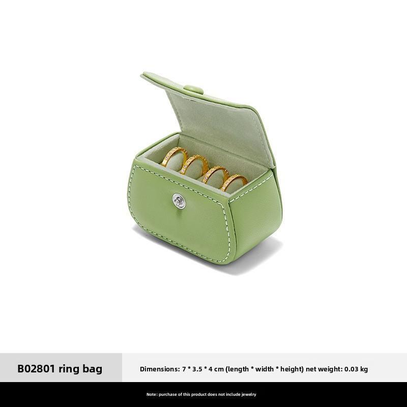 

Portable Mini Ring Box, Compact Earrings Storage Bag, Exquisite Small Travel Jewelry Case