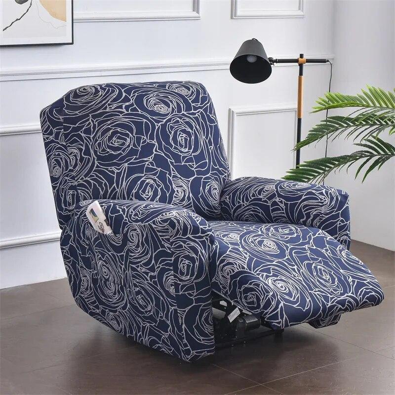 Nordic Flowers Recliner Sofa Covers Lazy Boy Elastic Sofa Protector Slipcover Relax Armchair Cover Lounge Home Pets Anti-Scratch