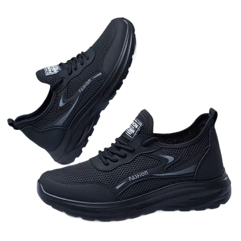 Cloth shoes chef shoes men's summer mesh breathable soft sole non-slip casual sports shoes light and comfortable men's shoes