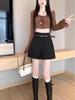 High-End Women's Casual Slimming A-Line Wide-Leg Pants - Petite Autumn/Winter High-Waisted Suit Shorts Outerwear