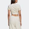 Adidas Originals R.Y.V Crop Tops Women's Jade White Crew Neck Moderate GN4346