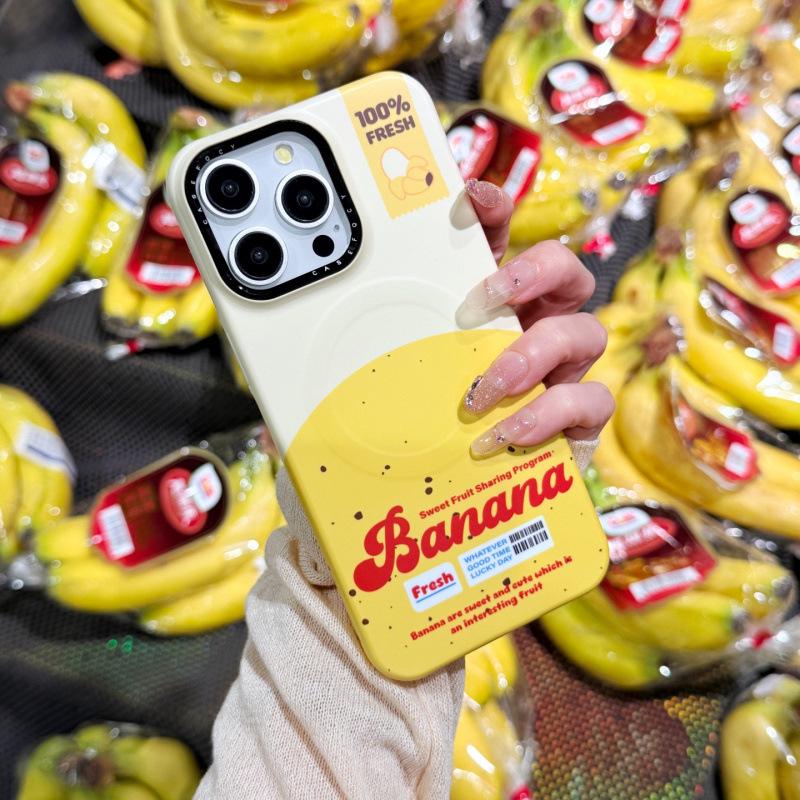 

Peelable Magnetic Stand Banana Case for iPhone 14, 15 Pro Max, 17 Pro Protective Cover For iPhone 17 Pro