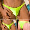 1Pc Men G-string Nylon Thongs Convex Panties Sexy Briefs Solid Color Underwear