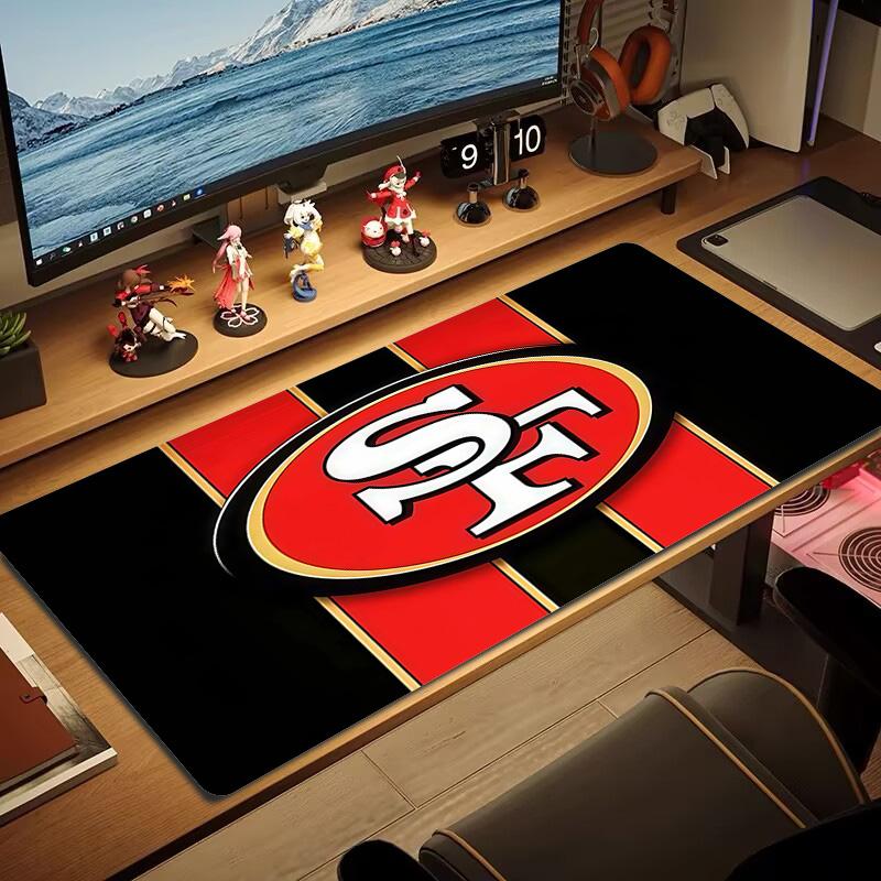 San Francisco 49ers Print Cushion Non-slip Laptop Tablet Big Mousepad XXL Mat Mini PC Playmat With Lock edge