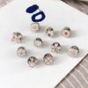 10Pcs/Set Simple Alloy Brooch Prevent Wardrobe Malfunction Botton Decor for Clothes