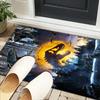 Dinosaur Moonlit Adventure Office Rug Chair Mat, Game Carpet, Suitable for Front Door, Bedroom, Living Room, Desk, Holiday Gift