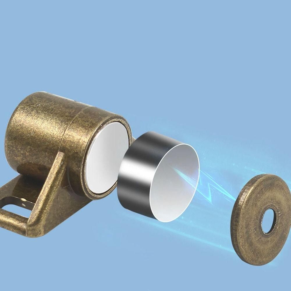 New Easy To Install Magnetic Door Stopper No Punching Thicken Wardrobe Stopper Zinc Alloy Cabinet Door Catch Cabinet