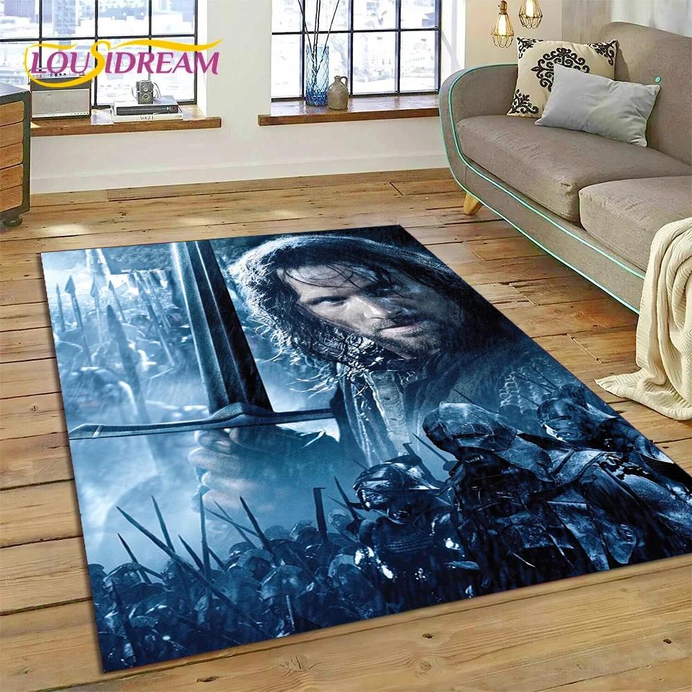 L-Lord of The Rings H-Hobbit Movie Carpet Rug for Bedroom Living Room Home Sofa Decoration,Children Game Large Decor Floor Mat